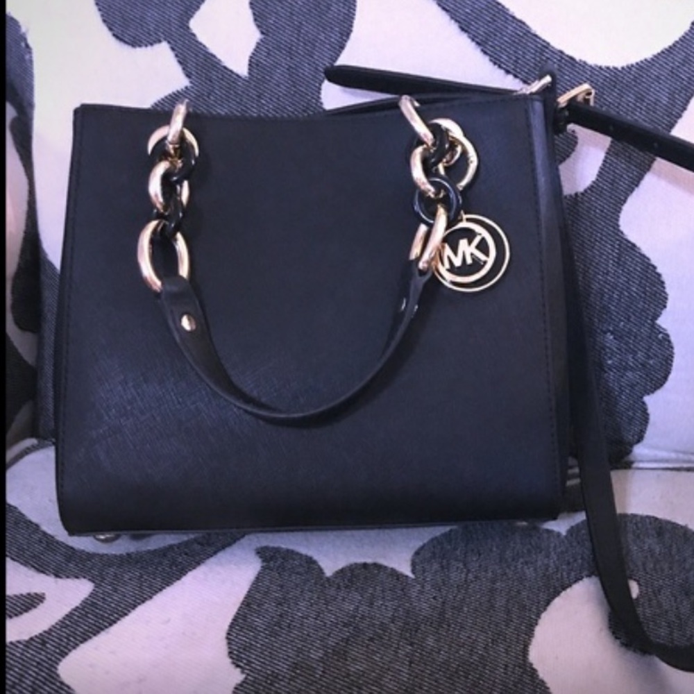 Cynthia Leather Satchel Michael Kors